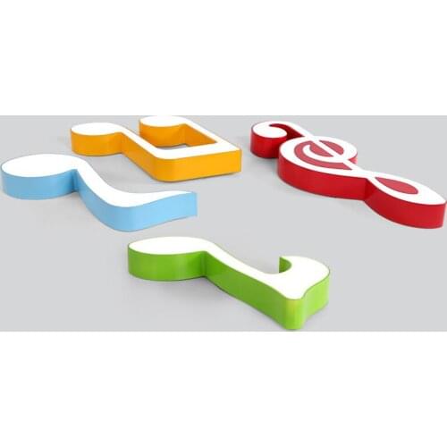 Modern Cartoon LED Notes Flush Mount Lamp Creative Acrylic Ceiling Light For Children Music Classroom Bedroom Lighting CL223