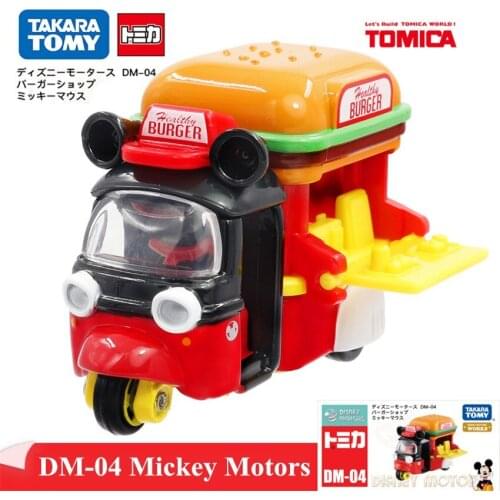 Takara Tomy Mini Cute DM-04 Motors Mickey Diecast Metal Model Car For Kid Toy Gift Collection 840404
