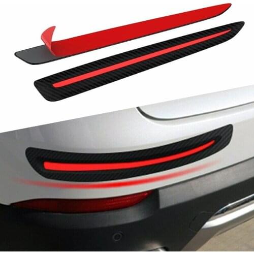 Universal 2pcs 30cm Car Auto Bumper Corner Protector Guard Cover Anti Scratch Rubber Stickers DIY Moulding Accessories