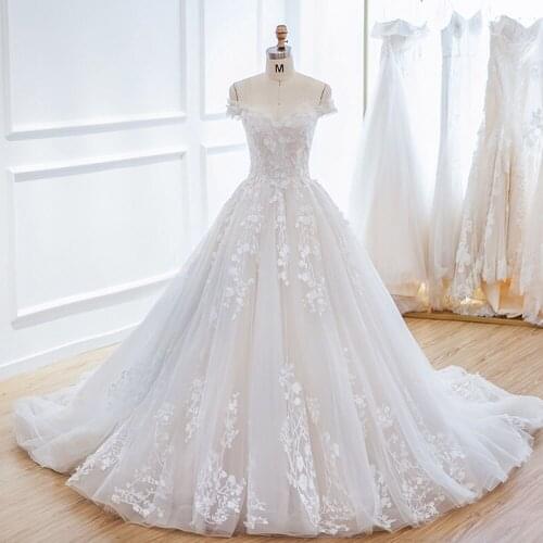 Vestidos De Novia New Arrivals Sweetheart Neck Short Sleeve Lace Up Beading Sequined Appliques A-line Wedding Dresses China