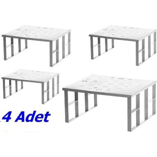 VIP Home Concept 4 Pcs Cabinet Interior Regulator Rack Kitchen Rack Kitchen Cabinet Rack