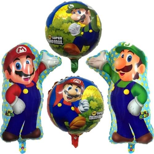 Anime Cartoon Mario Aluminum Film Balloon Childrens Toys Kids Birthday Party Decoration Kids Toy Wedding Decoration Baby Shower
