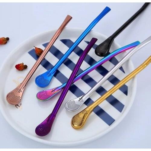 WOFU Direct Shipping 7pcs/set Stainless Steel Creative Drinking Straws Tea Strainer Handmade Yerba Mate Bombilla Tea Tools