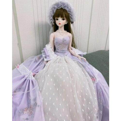 1/3 BJD Doll Joints Movable body doll DIY make up 62 cm Female Dolls with dress