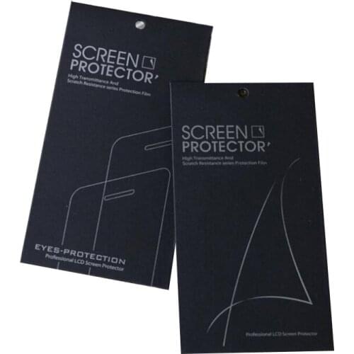 100PCS/ Lot 9x17cm Black Mobile Phone Screen Protector Paperboard Package Box Cardboard Cell Phone Protective Film Packing Case