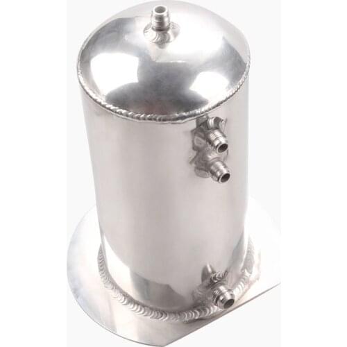 2.5 LITRE DOME ALLOY FUEL SURGE TANK / SWIRL POT AN8 -8 Out AN10 Oil Catch Can Tank Polish