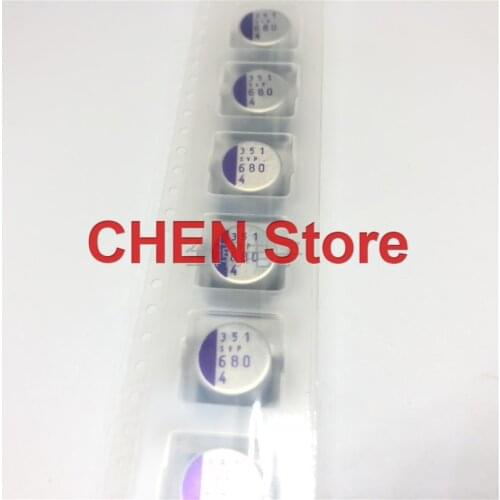 20PCS/50PCS SANYO OS-CON SVP 4V680UF 10X8MM SMD Polymer Solid Electrolytic Capacitor 680UF 4V Low ESR 4SVP680M