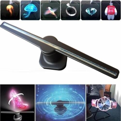 3D Hologram Advertising Display LED Fan Holographic 3D Photos and Videos - 3D Naked Eye LED Fan is Best for Holiday Events