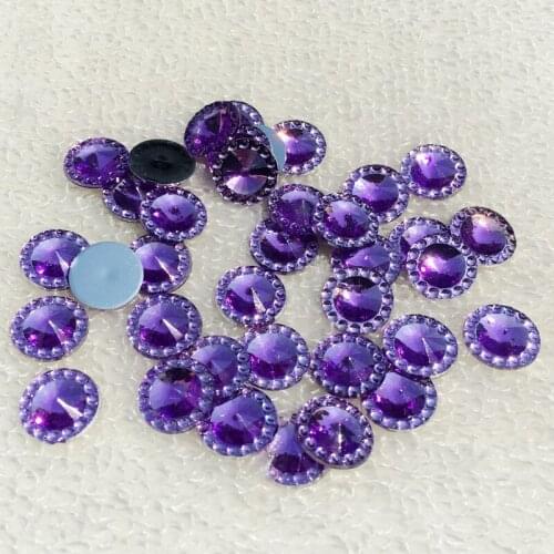 50pcs 12mm Round Shape Crystal Rhinestone No Hole Sliver Flatback Acrylic Jewelry For Wedding Clothes decoration-B167