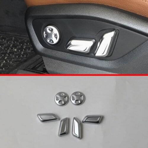 ABS Pearl Chrome Inside Interior Seat adjustment handle Cover Trim For Audi Q7 2016 2017