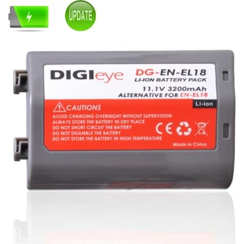 11.1V 3200mAh EN-EL18 EN-EL18a ENEL18 Battery for Nikon D4 D4S D5 Camera and D500 D800 D800E D810 D850 Battery Grip