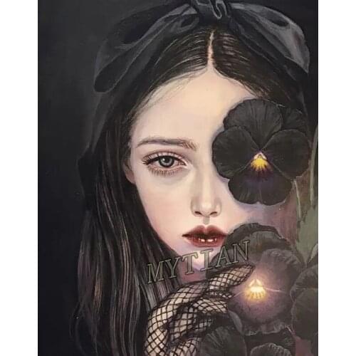 New full square/round 5D diy diamond painting Young flowers Girl Embroidery pattern cross stitch kit mosaic home decor wall art