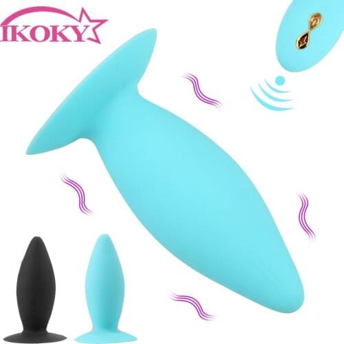 IKOKY Prostate Massager Butt Plug Sex Toys for Women Men 10 Speed Anal Vibrator With Strong Sucker Wireless Remote Control