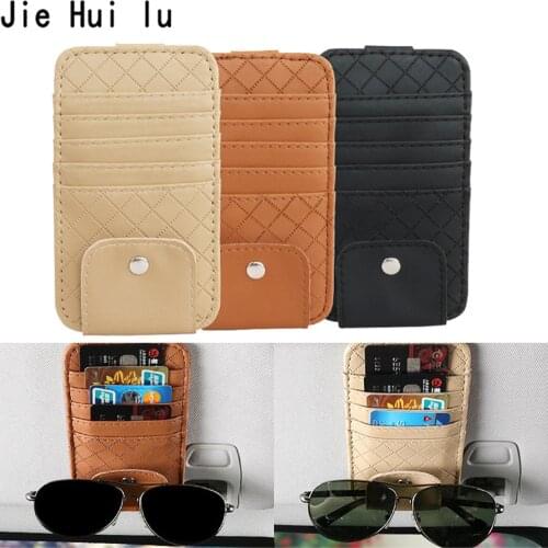 Car Auto Sun Visor Point Pocket Organizer Pouch Bag Card Glasses Storage Holder Car-styling
