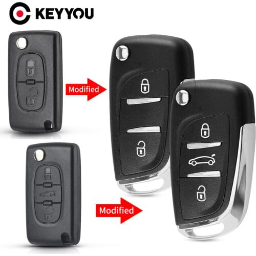 KEYYOU 2/3 Buttons CE0523 Modified Remote Car Key Shell Case For Citroen C2 C4 C5 C6 C8 Berlingo Xsara Picasso VA2/HU83 Blade