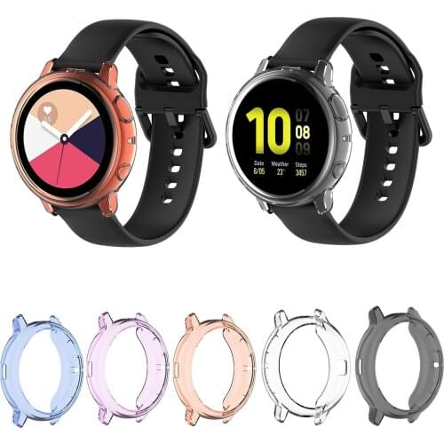 For Samsung Galaxy Active 2 40mm 44mm Case Soft Clear TPU Silicone Cover Protective Shell Bumper