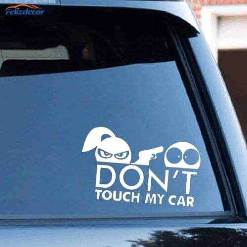 Black/Silver Don't Touch Car Stickers Reflective Vinyl Styling Waterproof Motorcycle Car Body Accessories YC063