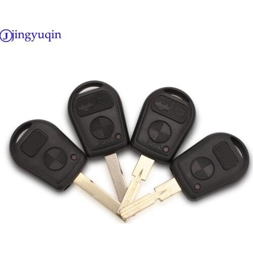 Jingyuqin Uncut Blade Car Key Replacement Remote Key Case Shell for BMW E31 E32 E34 E36 E38 E39 E46 Z3 Z4 Fob Uncut key case