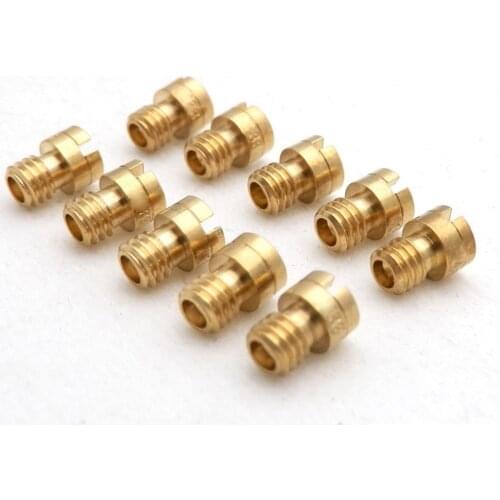 10X Motorcycle M4 Main Jet 4mm for GY6 50cc 139QMB Scooter Keihin Carb carburetor CVK24~26 PZ19 Round Head injectors Nozzle