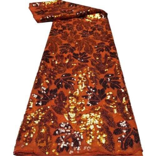 SJ Lace French Tulle Lace Fabric With Sequins African Lace Fabric 2021 High Quality Nigerian Lace Fabric For Party Dress qx4-90