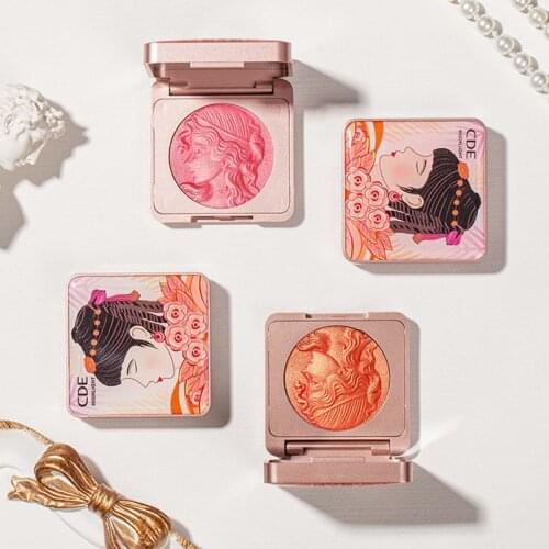 MackAndy 2 Colors Blush Peach Pallete Face Blush Mineral Pigment Palette Cream Shining Blusher Face Red Shadow Cosmestics Powder