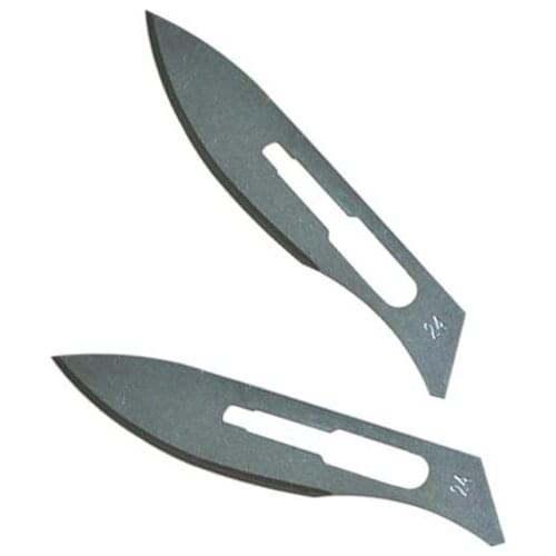 50Pcs/Pack High Quality Medical Surgical Knife #24 For #24 Scalpel Use Carbon Steel Professional Carving Knife