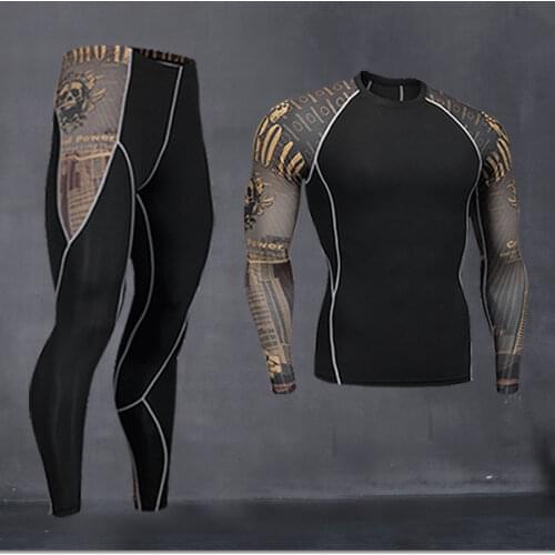 Man Compresses Long johns Winter Thermal Underwear Base Layer Set Winter Training Running Clothes Men Workout Clothes Set S-4XL