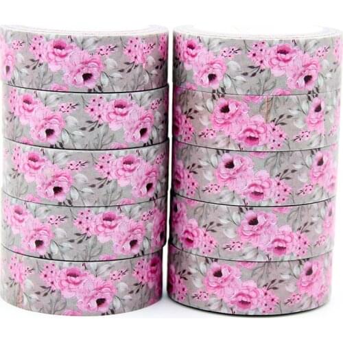 NEW 10pcs/Lot 15mm x 10m Red Flowers Floral Leaves Scrapbook Paper Masking Adhesive Washi Tape washi tape set designer mask