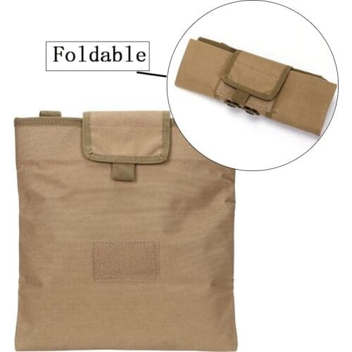 Tactical Molle Large Folding Magazine Dump Drop Pouch Hunting Airsoft Foldable Recovery Mag Bag