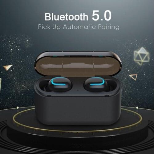 Q32 TWS Earphone True Wireless Bluetooth 5.0 Stereo IPX5 Waterproof sports Headphone With Mic Earbud HandsFree Earphone