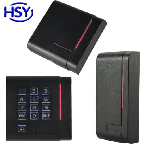 Proximity EM ID Card Keypad Reader 13.56Mhz MF IC RFID Keyfob Readers with WG26&34 Output for Access Control System