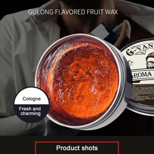 80% Hot Sale 150g Water Soluble Hair Styling Wax Fruit Aromas Colorful Pomade Men Hair Strong Style Restoring Wax for Home Use