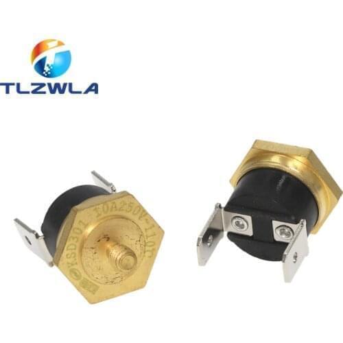 100PCS Normal Closed 10A 250V Temperature Switch Screw Cap KSD301 M4 40/45/50/55/60/65/70/75/80/85/90/100/110C/120/130 Degrees