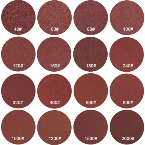 15 Pcs 4 Inch Sandpaper Sand Discs 100mm Hook and Loop Grinding Polishing for Random Orbit Sander Aluminum Oxide 60-2000 Grits