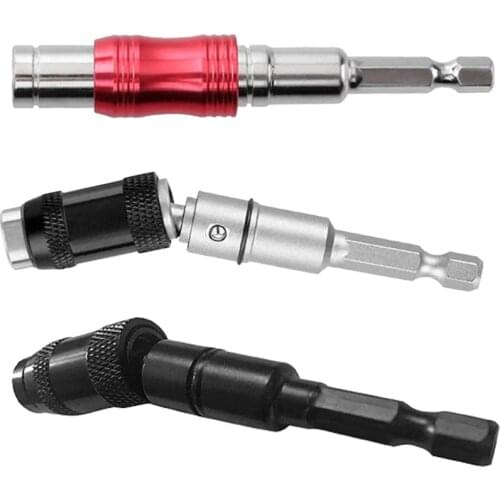 3Pcs Magnetic Pivot Drill Bit Holder, 1/4 Inch Magnetic Screw Drill Tip, 20° Drill Extender Rotating Screwdriver Holder