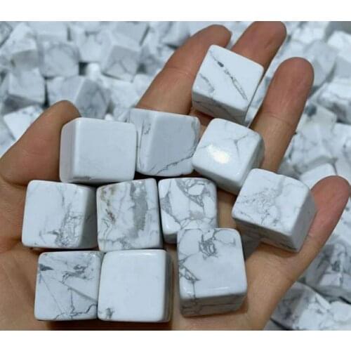 5pcs 100% Natural White Turquoise Cube Quartz Polished Stone Crystal Healing Gemstone Crystal Gravel Natural Quartz Crystals