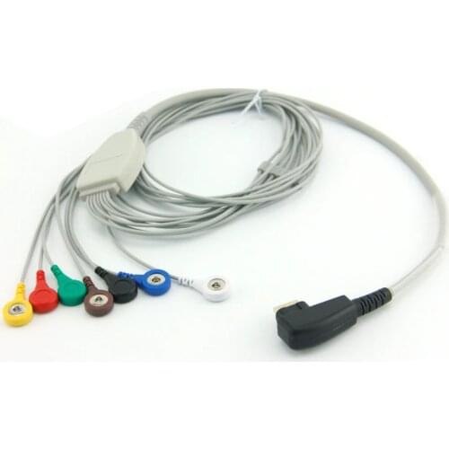 5PCS/LOT DMS 300-3,300-3A,300-4A,300-4MGY-H3,H3M 7Lead ECG Holter Cable Snap IEC