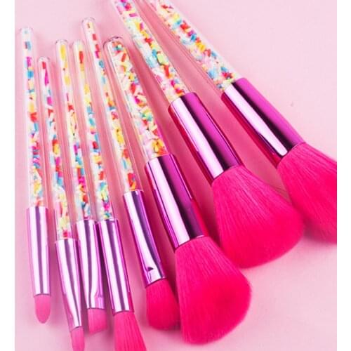 8pcs Makeup Brushes Professional Powder Foundation Eyeshadow Make up Brush set Synthetic hair Colourful Makeup Brushes