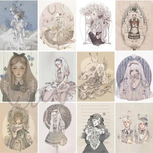 Xaviera Diy 5D Diamond Painting Cute Cartoon Manga Girl Full Drill Embroidery Cross Stitch Mosaic Rhinestone Artwork Home Decor