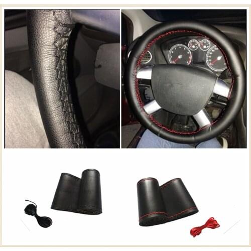 Car shape microfiber leather hand sewing steering wheel cover 38cm for Opel Optima Rio5 Rio K2 K3 K4 K5 KX3 KX5