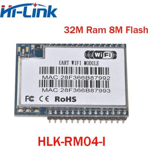 Free shipping HLK-RM04 RS232 RS485 Serial to WIFI Embedded wireless module with internal antenna 32M RAM 8M Flash