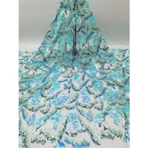 Big Mixed Small Sequins BZL-8.120716 Latest African Soft Lace Fabric for Bridal Lace Nigerian Net Lace Fabric