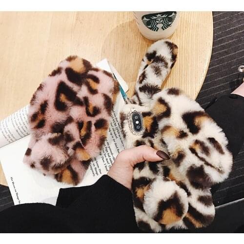 Leopard Rabbit Crystal Phone Case For Huawei P10 P20 P30 Lite P40 Mate 10 20 30 40 Pro Nova 5T 7I Honor 8X 10I Soft Back Cover