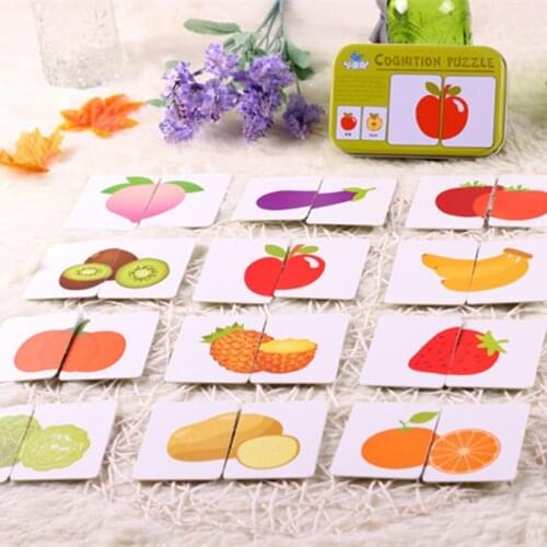 Cognitive Card Vehicl/Fruit/Animal/Life Set Pair Puzzle New Arrival Baby Toys Infant Early Head Start Training Puzzle Baby Gift
