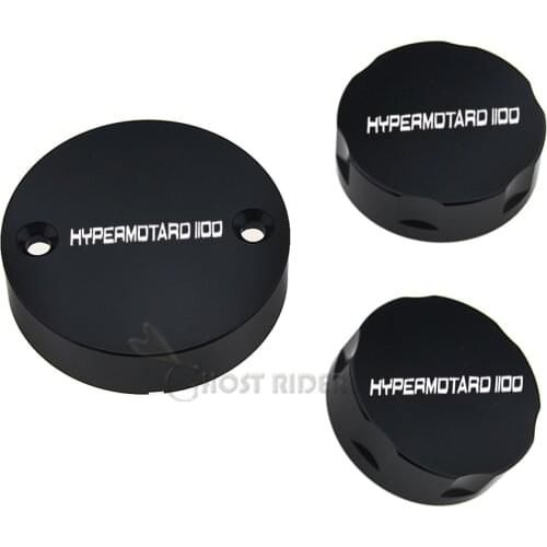 For DUCATI Hypermotard 1100/S/EVO/SP Front Brake Clutch & Rear Brake Fluid Reservoir Cover Cap