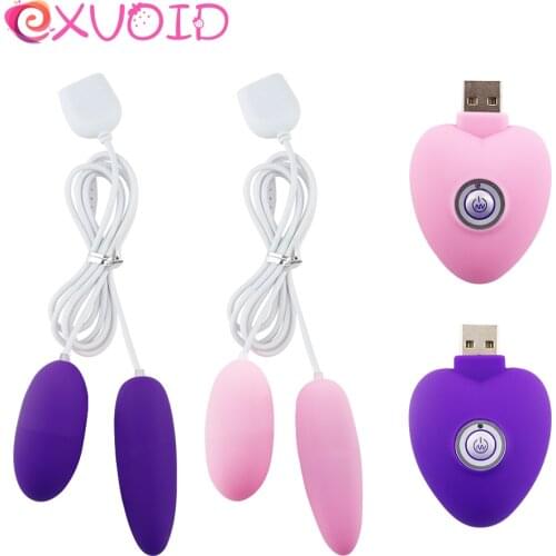 EXVOID Dual Egg Vibrator Sex Toys for Women G-Spot Massager Vibrators for Woman Clitoris Stimulator USB Charge Adult Products