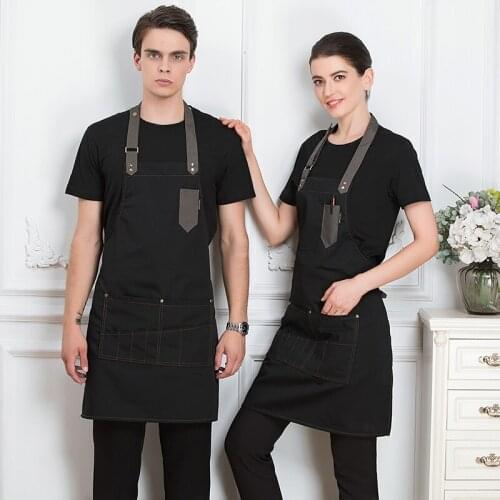 Apron custom logo printing custom made florist cake baking fashion restaurant