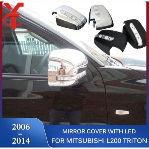 2006-2014 Chrome Mirror Cover For Mitsubishi L200 Triton indicator lights Mirror Cover For Mitsubishi l200 Accessories Ycsunz