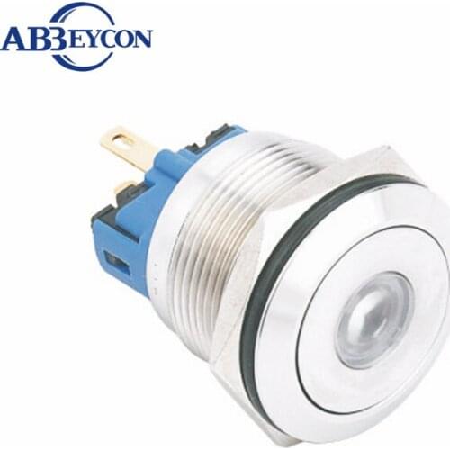 IN115 red LED pilot lamp 22mm 24V metal signal lamp