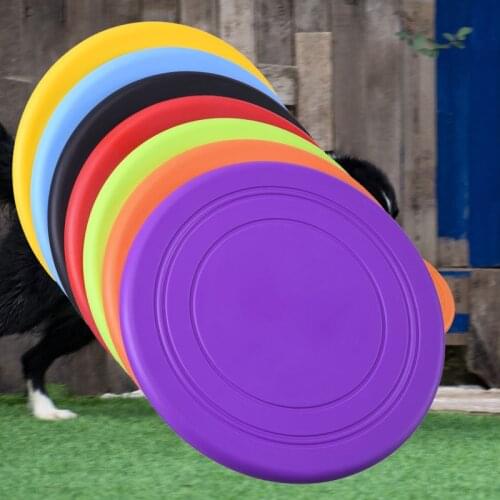 1pcs Flying Discs Puppy Training Interactive Pet Supplies Soft Non-slip Silicone Flying Saucer Resistant Chew Dog Toy Pet Game